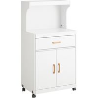 Sobuy – Desserte de cuisine à roulettes 62cm – Meuble de rangement avec tiroir et 2 portes – Capacité 60kg – FSB12W