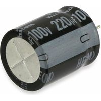 NICHICON Hochvolt-Elko 220µF, 100V, radial, RM 7,5