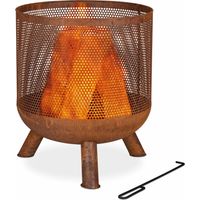 Brasero en maille couleur rouille