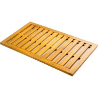 Alfombrilla de ducha madera acacia antideslizante baño natural 91x51 cm