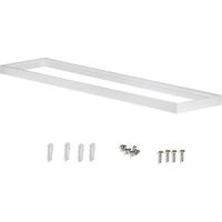 Europalamp – Kit saillie pour dalles LED 120x30cm – En aluminium blanc – Livré avec 4 vis et 4 chevilles – Conforme aux normes CE, RoHS, EMC