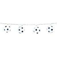 Boland 62518 - Catena di luci a LED a forma di pallone da calcio, lunghezza 140 cm, tipo di batteria 2xAA, WM, EM, Puplic Viewing, decorazione, carnevale