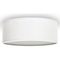 Deckenlampe CEILING DREAM, Stoff Weiß / Abdeckung satiniert, Ø 30cm