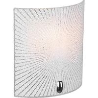 ELISA APPLIQUE RETTANGOLARE VETRO DECOROE GRANIGLIA DI VETRO L.20CM X H.22CM 1 LUCE ATTACCO E27