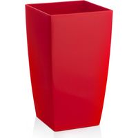 Vaso rettangolare "Algarve con riserva d'acqua" da esterno per fiori e piante -42 cm / Bianco