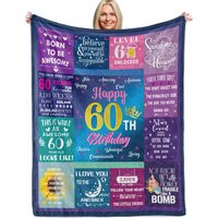 Couverture cadeau pour un 30e anniversaire, un cadeau pour elle, une couverture décorative pour un 30e anniversaire, convenant aux hommes et aux femmes, et idéale pour les sœurs, les amis, les épouses