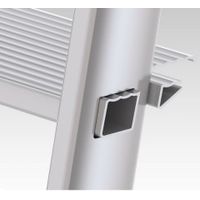 ESCALIER EN ACIER ET ALUMINIUM MOD. MIXTE - 4 MARCHES