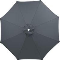 Toile de rechange pour parasol déporté 3 m, baleines 6/8, pour jardin, plage, protection UV, gris 8 brins