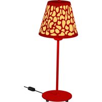 Lampe design, Lampe déco NIHOA LT Rouge en Wood, Aluminor