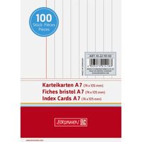BRUNNEN Karteikarte 102270100 DIN A7 liniert ws 100 St./Pack.