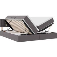 Maison Exclusive - Aufbewahrungsbett mit Matratze Grau 180 x 200