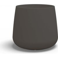 Vaso moderno di design Ø93 H65 in polimero antracite resistente per interno ed esterno - Made in Italy - Monacis