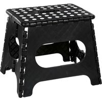 Marche-pied pliant noir – Hauteur 27 cm – Charge max 100 kg – Surface antidérapante – Poignée intégrée pour transport facile – Achat Utile