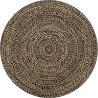 Vidaxl – Tapis kilim en jute tressé noir et naturel 90 cm – Tapis fait main doux et durable – Idéal pour décoration intérieure