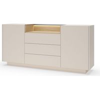CASSETTIERA, beige + rovere cremona, 176,4 x 83 x 39,5 cm