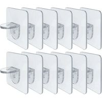 Support d'étagère sans perforation - Clips d'étagère auto-adhésifs pour armoires de cuisine - Étagères à livres - Supports de cloison robustes - Broche pour supports d'armoire - Couche de clin