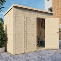 Abri de jardin bois Bertilo 19mm Timmo 2 avec plancher 2,80m² natural