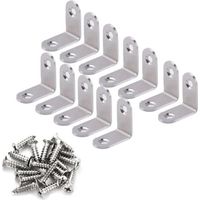 BUNTHAUS Metall-Befestigungshalterung, Edelstahl-Metallhalterung für Möbelreparatur, Packung mit 20 Befestigungsklammern 30 x 30 mm für die Befestigung und Reparatur von Möbeln