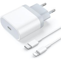 20W USB C Schnellladegerät & 1M Lightning Kabel Netzteil Schnellladestecker für iPhone 14/14 Pro/14 Pro Max/13/12/11/XR/XS/X/iPad
