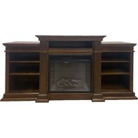 Cheminée Électrique Aramengo, Puissance 900/1800 w, Surface Chauffable 30 m² Fabriqué en Italie, 179x48x85h cm Marron