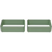 Jardineras Acero Galvanizado Huerto Urbano 100x50x30cm Vert