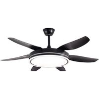 Lüfter dc orion schwarz, 6 Flügel, 72w led 300040006000k, h.35xd.132/50cm