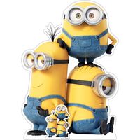 Figurine en carton Kevin, Bob et Stuart - Les Minions 2 : Il était une fois Gru - Haut 131 cm