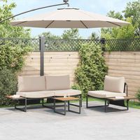 Table Basse-Table Salon Marron Acier 327363