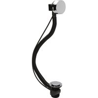 Economy Pop Up Bath Waste & Overflow for Baths up to 10mm Thick - Chrome