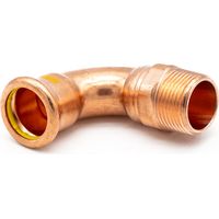 Premium Copper Pressfit Gas Elbow, 22x3/4" MI, WRAS Approved