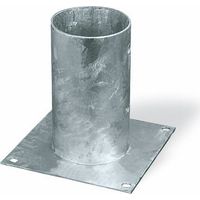 Ancoraggio d'appoggio per pali tondi Diam. 80 x 150 x 150 mm.