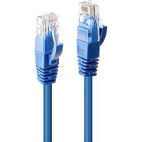 LINDY 48016 RJ45 Netzwerkkabel, Patchkabel CAT 6 U/UTP 0.50 m Blau 1 St.