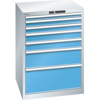 LISTA, Armoire à tiroirs avec 7 tiroirs, l x p x h 717 x 725 x