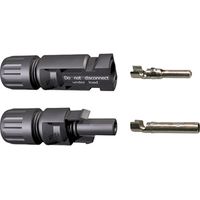 Connecteurs mâle femelle MC4 pour panneaux solaires – Diamètre 4 mm – Compatible câbles 2,5 à 4 mm² – Tension 1000V – Courant 20A – Multi Contact