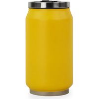 YOKO DESIGN Lattina Tinta Unita isotermica, Acciaio Inox, Giallo Limone, 7 cm