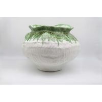 BONTURI CASA HOME DECORATION Orcio Grande H 21 Cm 39 x 39 Cm Ceramica Lava White Green
