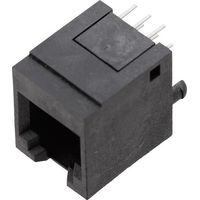 Embase modulaire femelle BEL Stewart Connectors 1410-4000-07 RJ12 femelle, droit Pôle: 6P6C noir 1 p