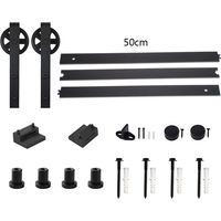 Système Porte Coulissante Quincailleri kit de Rail pour Porte Coulissant Ensemble Industriel pour Porte Coulissant Intérieur 183CM