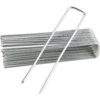10 pezzi di paletti metallici da 15x4 cm, graffette per pacciamatura a forma di U, chiodi per tessuto diserbante da giardino, picchetti per tenda per fissare il tessuto