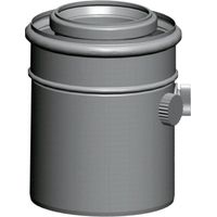 Wolf Anschluss-Adapter DN80/125 m. Meßstutzen, L:150mm, weiß steckbar, 2651488