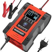 Chargeur, booster et câbles de démarrage Chargeur de batterie de voiture 12V 6A - 24V 3A, chargeur intelligent multifonction, chargeur de batterie de voiture entièrement automatique pour voitures, mot