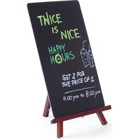 Panneau d'affichage publicitaire pour menu sur chevalet pour restaurant 220x360mm - Hendi 664070