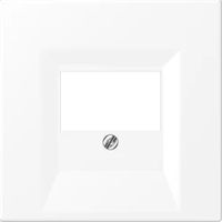 Jung Couvercle pour prises de raccordement TAE, 1gang, Thermoplast laqué, Série LS, blanc neige mat LS 969 T WWM