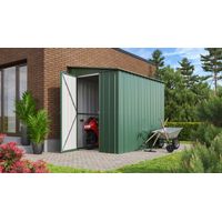 Globel Industries Metall Anlehn-Gerätehaus, Fahrradgarage "Lean-To 58", jade, 3,75 m²