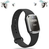Mosquito Pro,Anti Moustique,Bracelet Anti Moustique,Bracelet Répulsif Anti-moustiques Ultrasonique,Montre Bracelet Electronique Anti Moustique,Pour Intérieur Et Extérieur,Noir