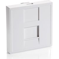 Equip Unterputzdose Einsatz French 1 Keystone 45x45 RAL9010 Polybeutel