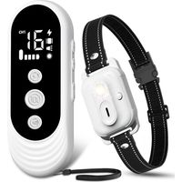 Training Collar for Dogs, Electric Collar for Dogs 3 km Range, Night Light Mode, 1-50 Training Levels, BIP Vibration Shock, Suitable for All Dogs, Waterproof Rechargeable