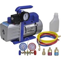 Vidaxl – Pompe à vide 220V 250W – Débit 71 L/min – Jauge à 2 voies pour réfrigération – Moteur en alliage d'aluminium