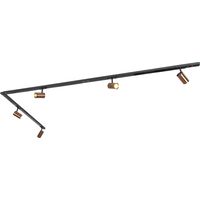 Modern 1-Phase Track Lighting with 5 Spotlights Dark Bronze - Jeana