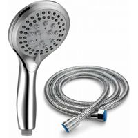 Pommeau de douche avec flexible de 1,5 m, 5 modes universels, douchette chromée et douchette flexible, douchette haute pression salle de bain